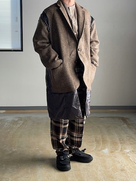 「PG（ピージー）のアイテム（パンツ）」を使った、PEACE TREE さん（メンズ・165cm）の秋コーディネート