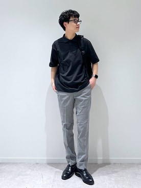 「アイテム（スラックス）」を使った、SOUTAさん（メンズ・175cm）の夏コーディネート