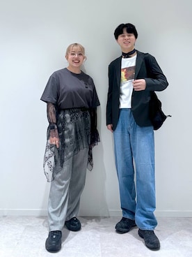 「GLOBAL WORK（グローバルワーク）のスマらくジャケット/メッシュ/ 636477（テーラードジャケット、グレー系）」を使った、SOUTAさん（メンズ）の春コーディネート