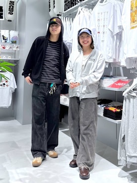 「GLOBAL WORK（グローバルワーク）のGOODデニムバギーパンツ/498388（デニムパンツ）」を使った、SOUTAさん（メンズ・175cm・20代）の秋コーディネート