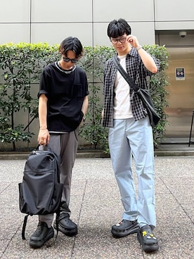 「アイテム（バックパック/リュック）」を使った、SOUTAさん（メンズ・175cm・20代）の夏コーディネート