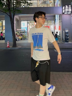 「GLOBAL WORK（グローバルワーク）のアイテム（ブレスレット）」を使った、SOUTAさん（メンズ・175cm）の夏コーディネート