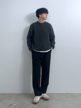 「ハグミーニット_GLOBALWORK」｜SOUTAさん（メンズ・175cm）の冬コーディネート