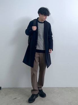 「アイテム（チェスターコート）」を使った、SOUTAさん（メンズ・175cm・20代）の冬コーディネート
