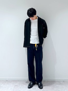 「GLOBAL WORK（グローバルワーク）のGOODデニムバギーパンツ/498388（デニムパンツ）」を使った、SOUTAさん（メンズ・175cm・20代）の秋コーディネート