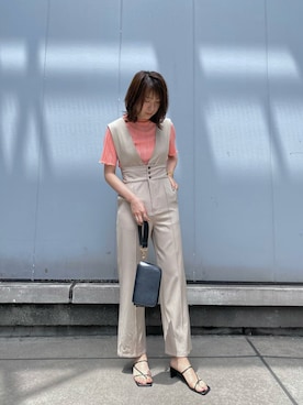 「アントマリーズ」｜「アイテム（オールインワン・サロペット）」を使った、___Nanaさん（レディース・170cm）の春コーディネート