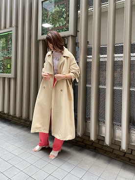 「アントマリーズ」｜「アイテム（スラックス）」を使った、___Nanaさん（レディース・170cm）の春コーディネート