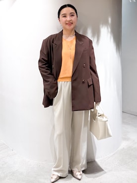 「INDIVI（インディヴィ）のアイテム」を使った、かりんさん（レディース・155cm）の春コーディネート