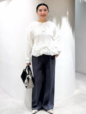 「アイテム（チャーム）」を使った、かりんさん（レディース・155cm）の春コーディネート