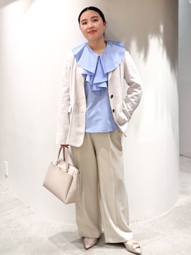 「OPAQUE.CLIP（オペークドットクリップ）のアイテム」を使った、かりんさん（レディース・155cm）の春コーディネート