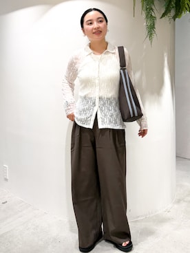 「UMBRO（アンブロ）のアイテム」を使った、かりんさん（レディース・155cm）の夏コーディネート