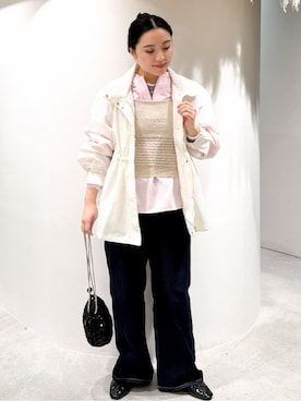 「SOUP（スープ）のアイテム」を使った、かりんさん（レディース・155cm）の春コーディネート