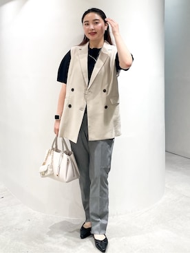 「アイテム（チャーム）」を使った、かりんさん（レディース・155cm）の夏コーディネート