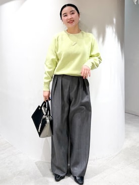 「TAKEO KIKUCHI（タケオキクチ）のアイテム」を使った、かりんさん（レディース・155cm）の春コーディネート