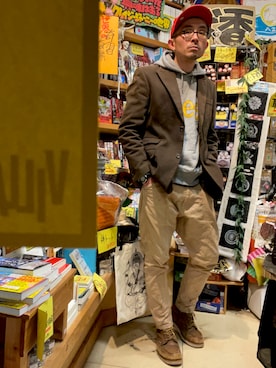 「Lee（リー）のアイテム」を使った、awawaさん（メンズ・173cm）の冬コーディネート