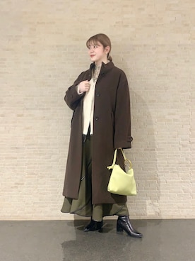 「Ray BEAMS（レイビームス）のアイテム（その他アウター）」を使った、ぽちさん（レディース・158cm）の冬コーディネート