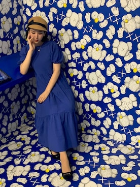 「Desigual（デシグアル）のアイテム（ワンピース/ドレス）」を使った、chiharuさん（レディース・168cm）の夏コーディネート