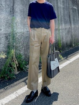 「PUBLIC TOKYO（パブリックトウキョウ）のアイテム（チノパンツ）」を使った、naoyaさん（メンズ・185cm）の夏コーディネート