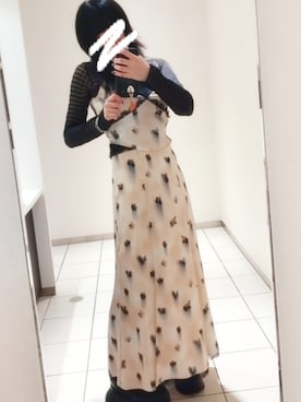 「Ameri（アメリ）のアイテム（ワンピース/ドレス）」を使った、たまｏさん（レディース・160cm）の春コーディネート