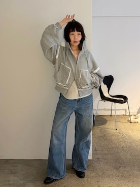 「rom&nd（ロムアンド）のアイテム」を使った、munaさん（レディース・154cm）の秋コーディネート