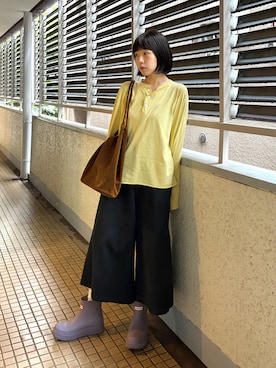 「rom&nd（ロムアンド）のアイテム」を使った、munaさん（レディース・154cm）の秋コーディネート