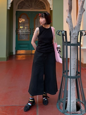 「Freada（フリーダ）のアイテム（パンツ）」を使った、munaさん（レディース・154cm）の夏コーディネート