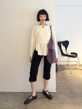 「ReFa（リファ）のアイテム」を使った、munaさん（レディース・154cm）の秋コーディネート