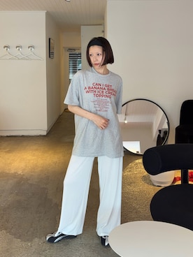 「H&M（エイチ・アンド・エム）のアイテム」を使った、munaさん（レディース・154cm）の夏コーディネート