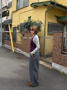 「SUBU(スブ)のアイテム」を使った、munaさん(レディース・154cm)の春コーディネート