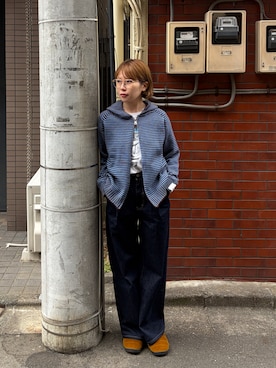 「SUBU(スブ)のアイテム」を使った、munaさん(レディース・154cm)の春コーディネート