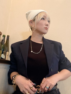 「Guess（ゲス）のアイテム（アクセサリー）」を使った、kakihana  さん（レディース・165cm）の秋コーディネート