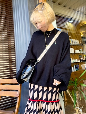 「N°21（ヌメロ ヴェントゥーノ）のアイテム（バッグ）」を使った、kakihana  さん（レディース・165cm）の春コーディネート