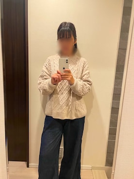 「Mac-House（マックハウス）のアイテム（パンツ）」を使った、あめさん（レディース・157cm）の冬コーディネート