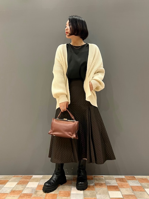 セール】キルトジャガードフレアスカート（スカート）｜Rouge vif  