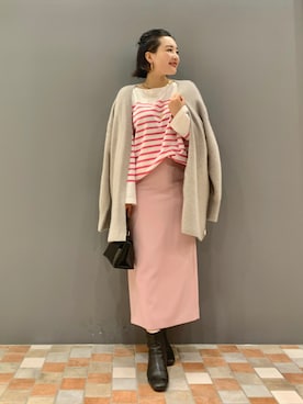 「ボーター」｜YUKA  MAKINOさん（レディース・158cm）の冬コーディネート