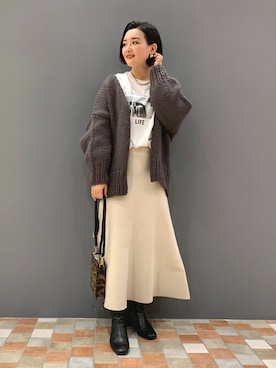 YUKA  MAKINOさん（レディース・158cm）の冬コーディネート