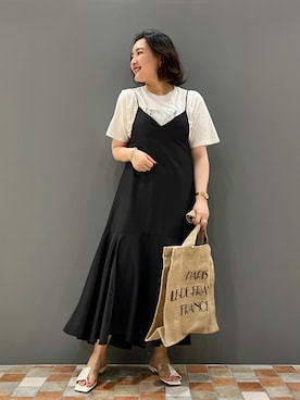 「LAROUTE（ラルート）のアイテム」を使った、YUKA  MAKINOさん（レディース・158cm）の夏コーディネート