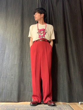 「Levi's（リーバイス）のアイテム（ブーツ）」を使った、かいとさん（メンズ・165cm）の夏コーディネート