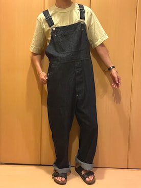 「GU（ジーユー）のアイテム（オールインワン・サロペット）」を使った、Ⓜ️itsuさん（メンズ・170cm）の夏コーディネート