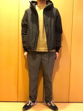「MHL.」｜「アイテム（ダウンジャケット/コート）」を使った、Ⓜ️itsuさん（メンズ・170cm）の冬コーディネート
