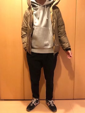 「アイテム（パーカー）」を使った、Ⓜ️itsuさん（メンズ・170cm）の冬コーディネート