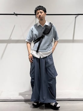 「HARE（ハレ）のアイテム（シューズ）」を使った、ウエノ シンヤさん（メンズ・176cm）の春コーディネート