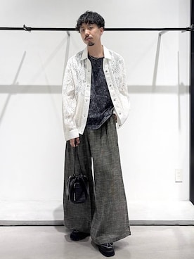「HARE（ハレ）のアイテム（バッグ）」を使った、ウエノ シンヤさん（メンズ・176cm）の夏コーディネート