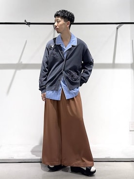 「HARE（ハレ）のアイテム（ブレスレット）」を使った、ウエノ シンヤさん（メンズ・176cm）の春コーディネート