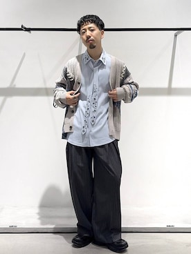「HARE（ハレ）のアイテム（スラックス）」を使った、ウエノ シンヤさん（メンズ・176cm）の秋コーディネート