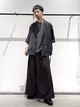 「HARE（ハレ）のアイテム（ブレスレット）」を使った、ウエノ シンヤさん（メンズ・176cm）の春コーディネート