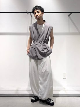 「HARE（ハレ）のアイテム（シューズ）」を使った、ウエノ シンヤさん（メンズ・176cm）の春コーディネート