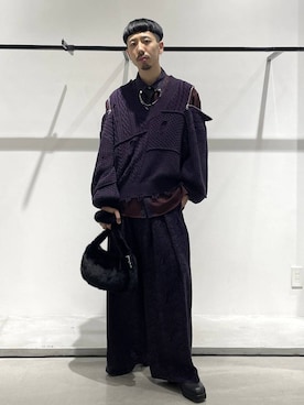 「アイテム（ネクタイ）」を使った、ウエノ シンヤさん（メンズ・176cm・20代）の冬コーディネート