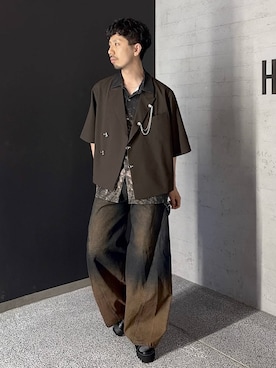「HARE（ハレ）のアイテム（ジャケット/アウター）」を使った、ウエノ シンヤさん（メンズ・176cm）の夏コーディネート
