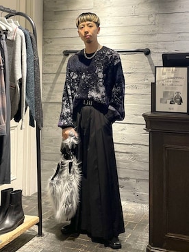 「HARE（ハレ）のスクエアトゥZIPブーツ(HARE)（ブーツ）」を使った、ウエノ シンヤさん（メンズ・176cm）の秋コーディネート